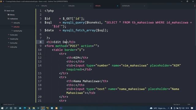 #4 - Edit/ Update Data pada Database - PHP CRUD DASAR смотреть онлайн