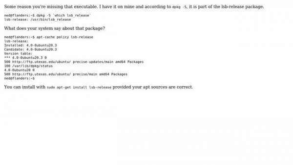 Ubuntu: lsb_release command not found (4 Solutions!!)