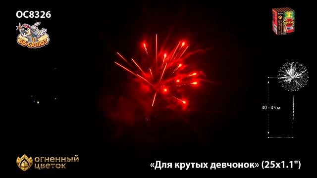 Фейерверк ОС8326 Для крутых девчонок (1,1" х 25) - НОВЫЙ ЭФФЕКТ 2022/23 смотреть онлайн