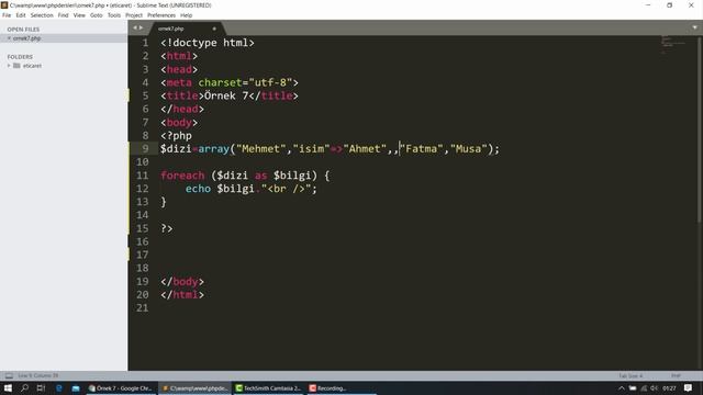 PHP'DE FOREACH KULLANIMI (PHP ÖĞRENİYORUM) смотреть онлайн