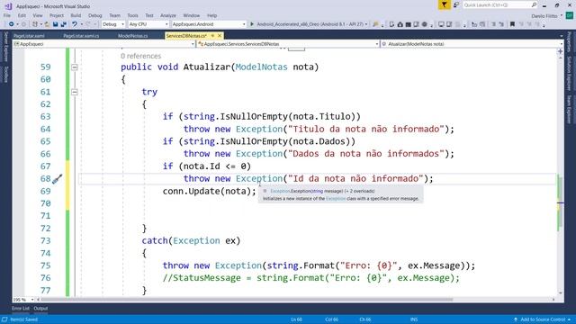 Xamarin Forms - Bloco de anotações com SQLite - 16 Service Notas Alterar e Excluir смотреть онлайн