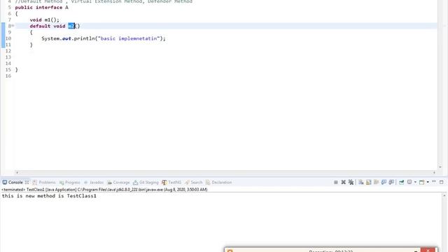 Default Method | Virtual Method | Defender Method in Java 8 смотреть онлайн