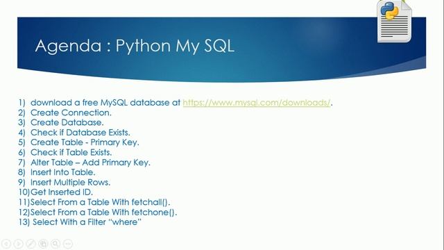Python MySQL (1) смотреть онлайн