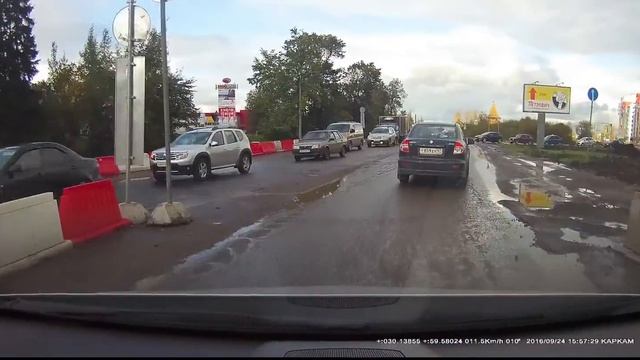 Гатчина. Въезд.По кочкам по кочкам, а куда спешить то смотреть онлайн