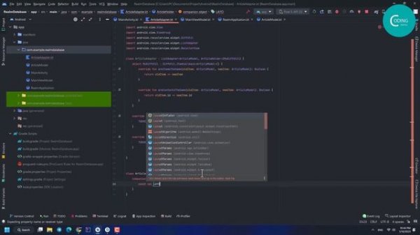 Android Kotlin Realm Database: #3 - Get Data From Realm Database & Display in RecyclerView.
