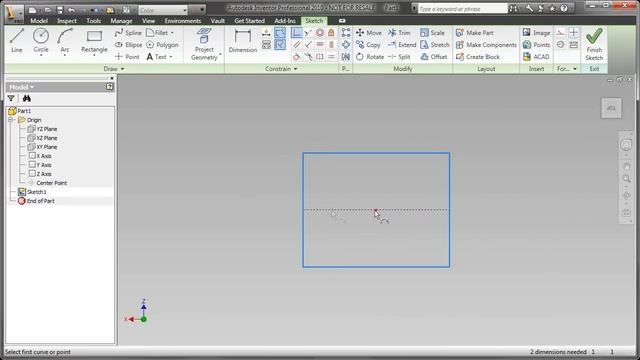 Autodesk Inventor Two Minute Tip: Center Point Rectangle смотреть онлайн