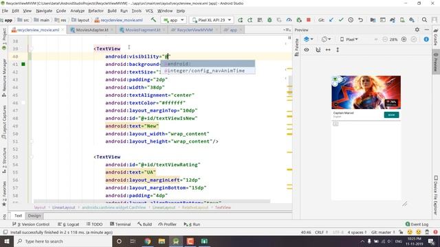 #5 RecyclerView with MVVM - Data Binding in ImageView смотреть онлайн