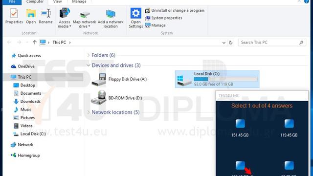 What is the total capacity of the hard disk C:\ ? смотреть онлайн