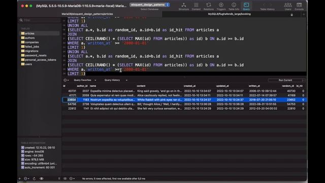 ORDER BY RAND() slow query workaround for MySQL and Laravel #laravel #mysql #tutorial смотреть онлайн