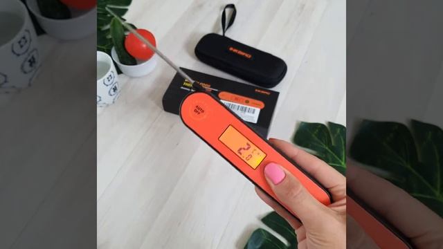 Цифровой водонепроницаемый складной термометр с термощупом смотреть онлайн