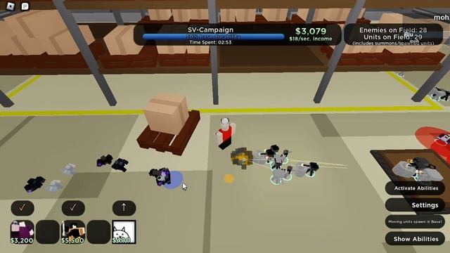 Triple Trouble (campaign) with only basic and trophy units completed || World Tower Defense (robloc смотреть онлайн