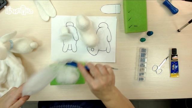 Часть 2. Мастер-класс Зайчик в технике валяние смотреть онлайн