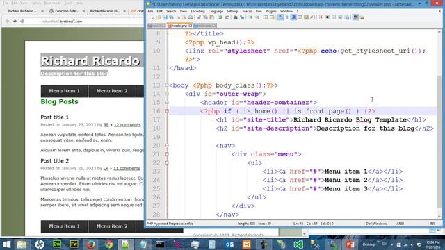 Tutorial WordPress 061 develop theme 10 смотреть онлайн