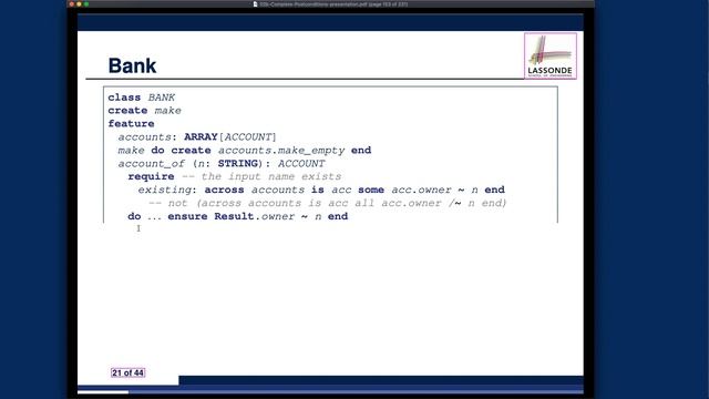 [HD] EECS3311 F20 Lecture 2b Part 2C - Complete Postconditions - Principle смотреть онлайн
