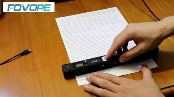Portable Document Scanner 900 DPI USB 2.0 LCD Display Support JPG / PDF Format Selection
