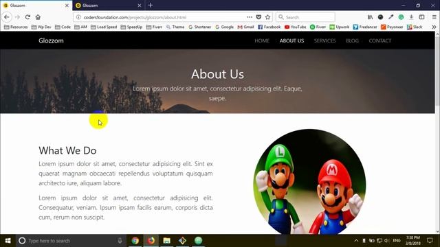 Bootstrap 4 [#52] Project 3.10 - Glozzom [About Page Header] смотреть онлайн