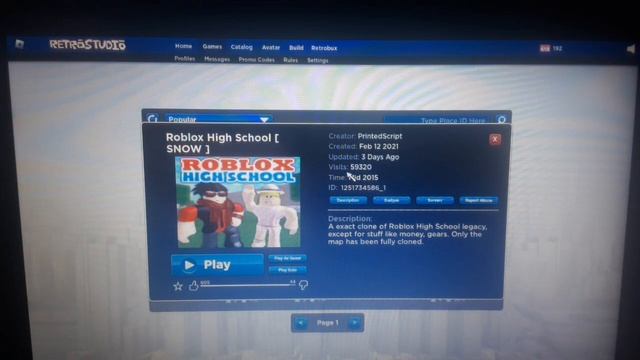 КАК ПОИГРАТЬ В СТАРЫЙ РОБЛОКС #2? | КРАТКИЙ ОБЗОР RetroStudio. смотреть онлайн