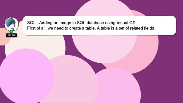 SQL : Adding an image to SQL database using Visual C# смотреть онлайн