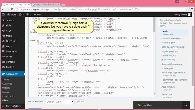 WordPress. How To Remove "|" Sign From Pages Browser Titles смотреть онлайн