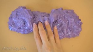 Фиолетовый слайм. ? Добавляю в слайм косметику, блестки и бусины. ? ASMR Slime слайм.