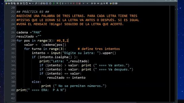 PYTHON PARA NOVATOS II :: V03 - FUNCIÓN ISALPHA смотреть онлайн