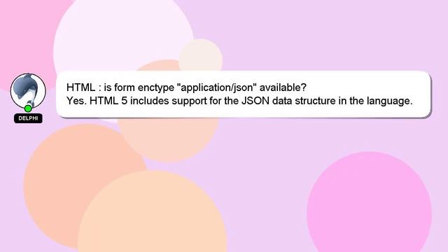 HTML : is form enctype "application/json" available? смотреть онлайн