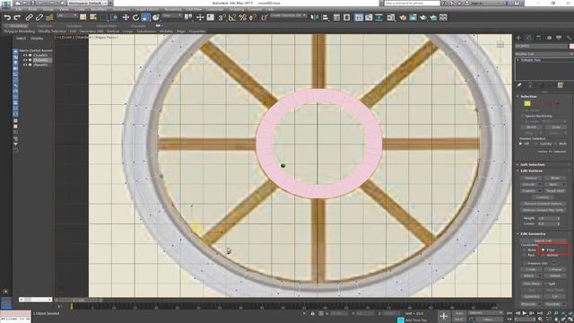 Autodesk 3ds Max modeling round window; shell modifier /planes and polygons смотреть онлайн