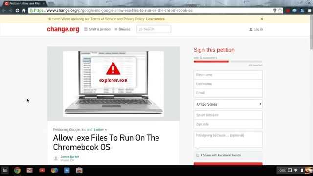 Allow/Run exe. Files On A Chromebook (2015) смотреть онлайн