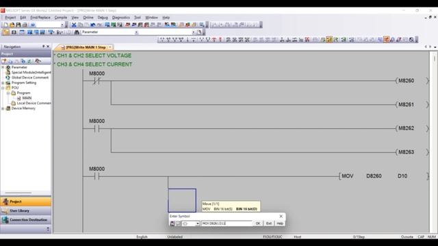 How To Configure FX3U-PLC With FX3U-4AD-ADP||Sample Video