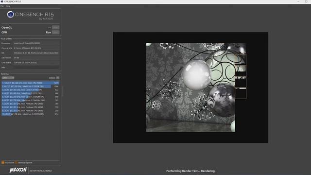 Intel Core 2 Quad Q8200 en Cinebench R15 смотреть онлайн