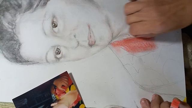 Карандаш и пастель,смешанная техника,начало. смотреть онлайн