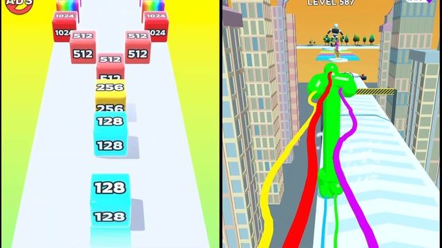 Jelly Run 2048 | Tall Man Run - ALL LEVELS iOS/Android Gameplay смотреть онлайн