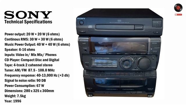 SONY MHC-551 - Technical Specifications смотреть онлайн