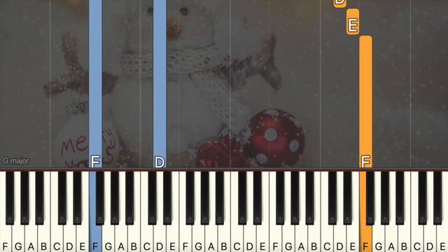 The Christmas Song | Nat King Cole (Easy Piano, Piano Tutorial) Sheet смотреть онлайн