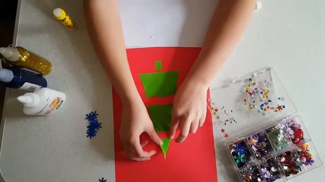 Ёлочка 2 Аппликация из цветной бумаги смотреть онлайн