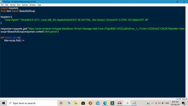 | Amazon Price Tracker Project using python( 10 lines ) | | AK | смотреть онлайн