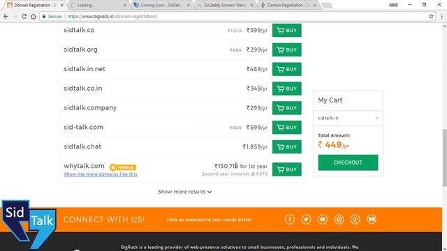 How To Buy Domain Names From GoDaddy, BIGROCK in HINDI | Process Of Buying Website Names смотреть онлайн