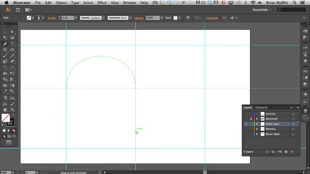 Using Bezier Controls to Draw a Heart Shape in Adobe Illustrator CS6 смотреть онлайн