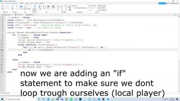 Roblox Exploit Scripting | How to make a AIMBOT GUI script
