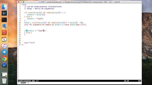 Sentencias if/elseif/else en PHP смотреть онлайн