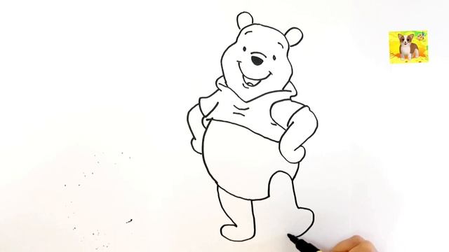 Винни Пух Дисней.Мультик рисунок раскраска.Рисунок Винни Пух.