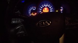 Запуск с кнопки старт-стоп Киа Рио 3 в -28 градусов.