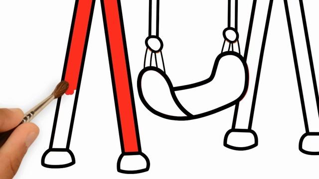 Swing Cradle Coloring and Drawing for Kids, Toddlers | Drawing Time смотреть онлайн