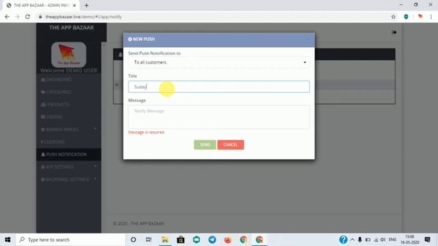How To Send Push Notification In Admin Panel | смотреть онлайн