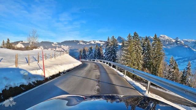 Winter Wonderland ❄ Sattelegg-Pass [4K] • Driving In Switzerland ?? Scenic Winter Drive