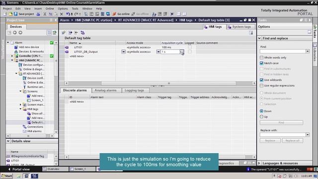 TIA Portal: How to work with Alarm in WinCC смотреть онлайн