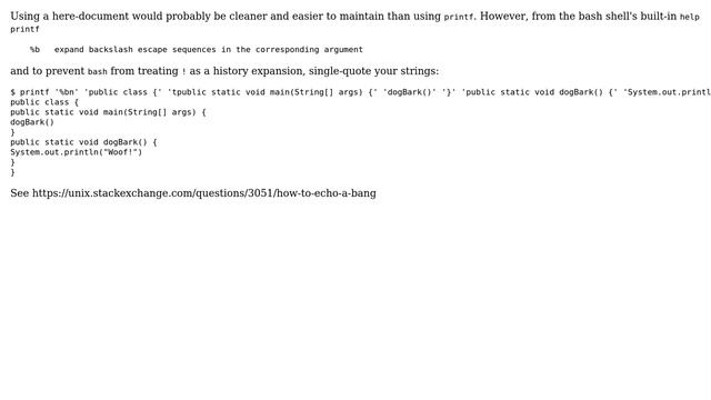 Unix & Linux: Printf fails to intepret backslash and exclamation mark (3 Solutions!!) смотреть онлайн
