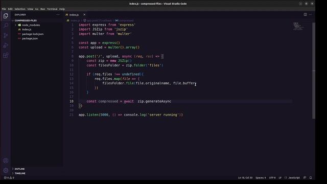 Compactando arquivos no Nodejs com JsZip e Multer смотреть онлайн