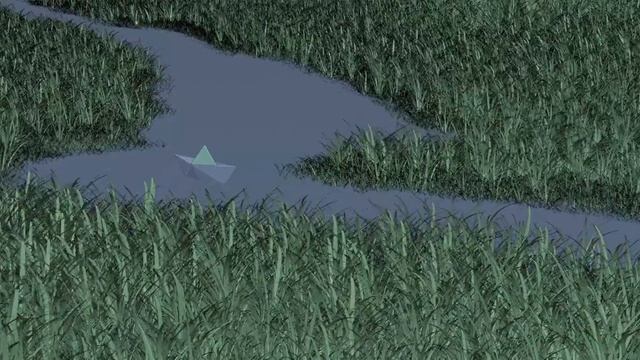 Little Boat | Animated Grass Field with Geometry Nodes | blender animation смотреть онлайн