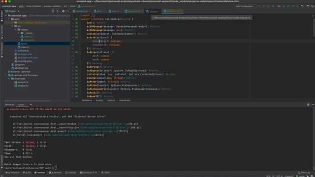Email validation with express-validator: Building a microservices-based NodeJS and React app #006 смотреть онлайн
